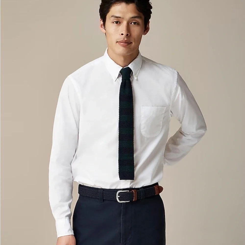 J crew Slim Secret Wash cotton poplin shirt